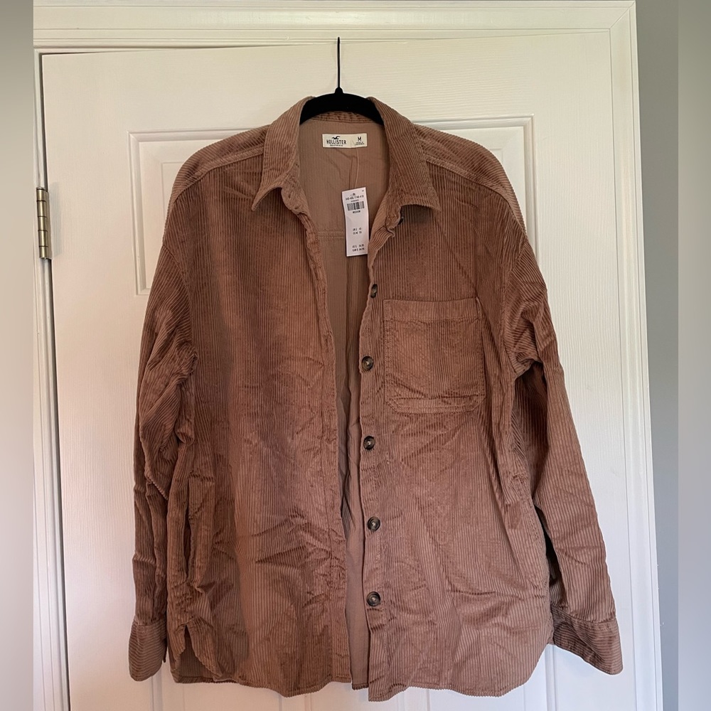 Women’s Hollister Oversized Long Sleeve Corduroy Shirt Jacket Size Medium